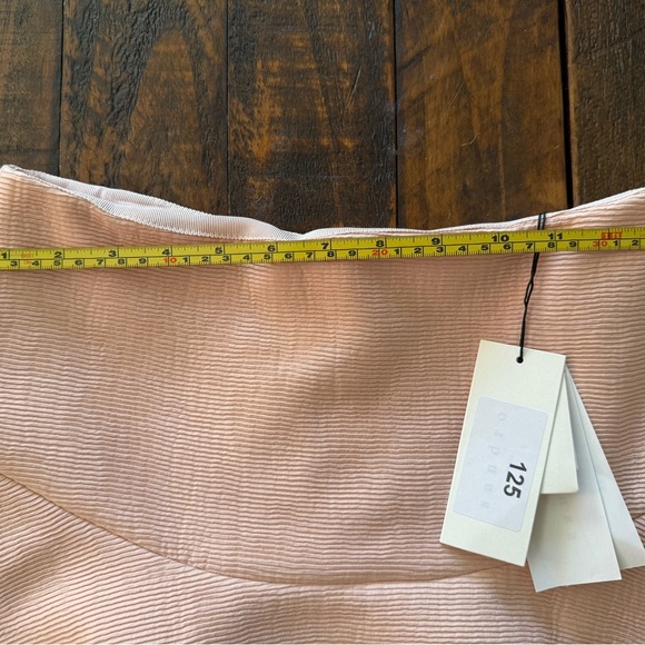SANDRO Paris Baya Flared Textured Crepe Mini Skirt Rose Pale Pink SZ 3 (lg) NEW - Picture 4 of 7